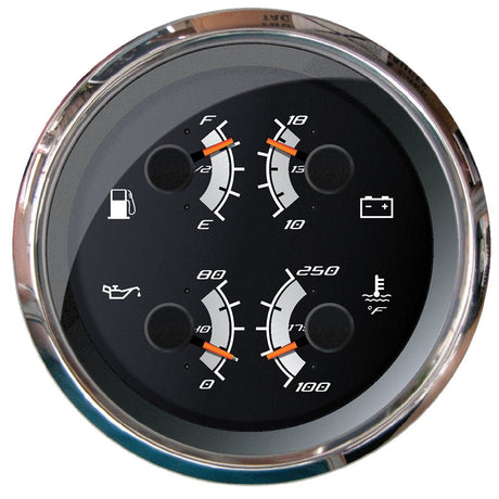 Faria Platinum 4" Multi - Function - Fuel, Oil, Volt Water Temperature - Life Raft Professionals