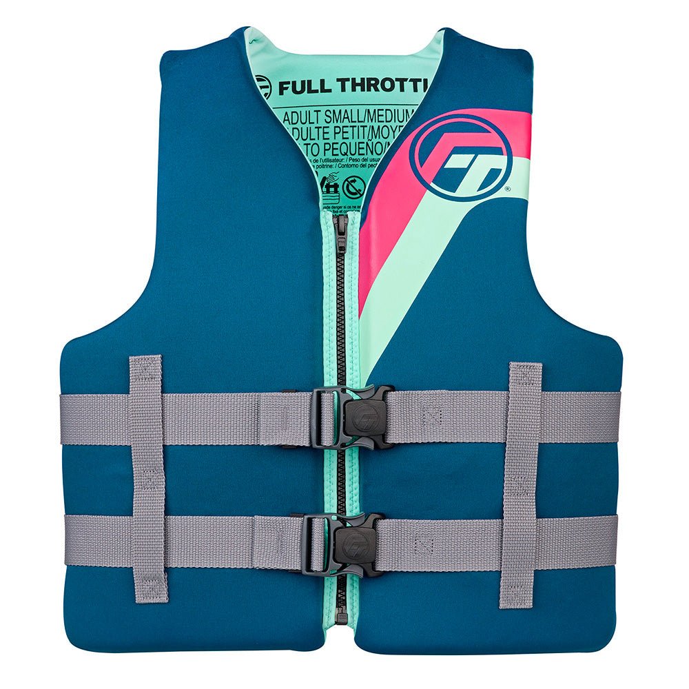 Full Throttle Adult Rapid - Dry Life Jacket - L/XL - Aqua - Life Raft Professionals