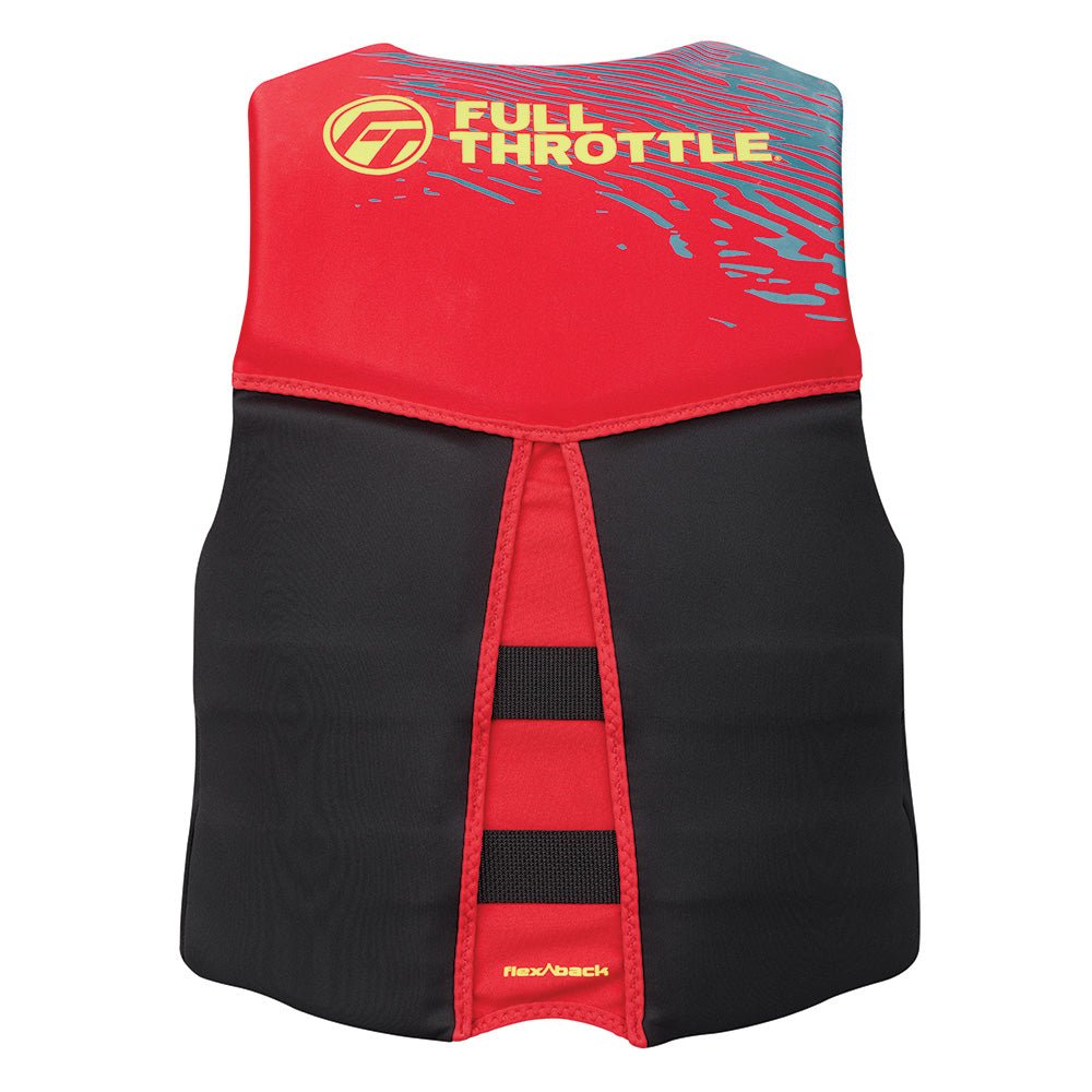 Full Throttle Men's Rapid - Dry Flex - Back Life Jacket - L - Red/Black - Life Raft Professionals