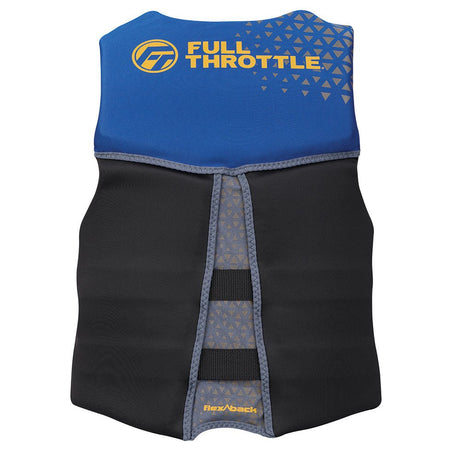 Full Throttle Men's Rapid - Dry Flex - Back Life Jacket - XL - Blue/Black - Life Raft Professionals