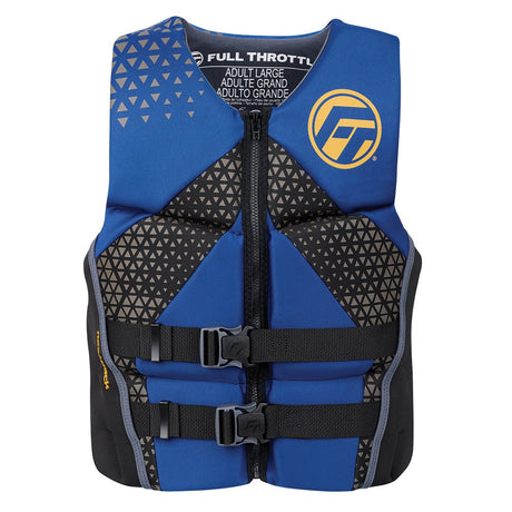 Full Throttle Men's Rapid - Dry Flex - Back Life Jacket - XL - Blue/Black - Life Raft Professionals