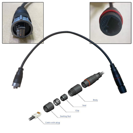 Furuno RJ45 to HUB102 Cable 0.5M Waterproof RJ45 (M) to RJ45 Adapter - Life Raft Professionals
