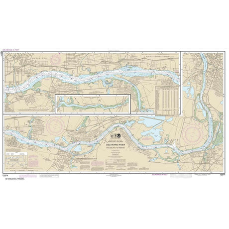 Historical NOAA Chart 12314: Delaware River Philadelphia to Trenton - Life Raft Professionals