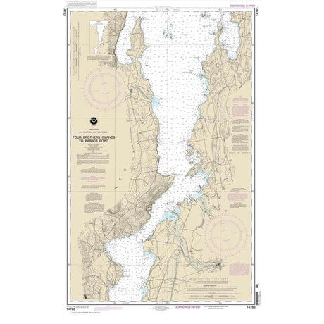 Historical NOAA Chart 14783: Four Brothers Islands to Barber Point - Life Raft Professionals