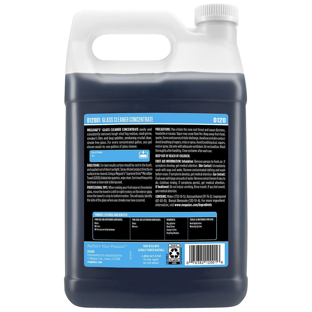 Meguiar's Glass Cleaner Concentrate - 1 Gallon - Life Raft Professionals