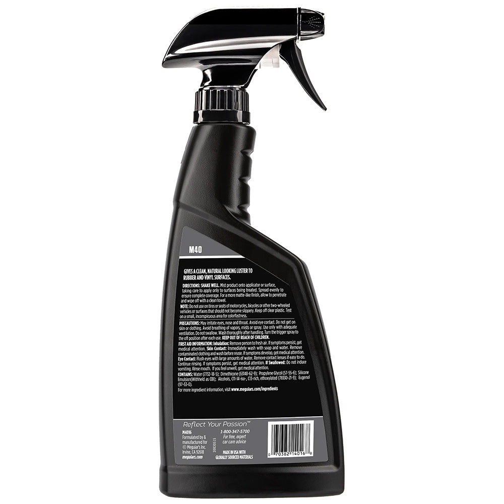 Meguiars M40 Mirror Glaze Vinyl Rubber Cleaner Conditioner - 16oz - Life Raft Professionals