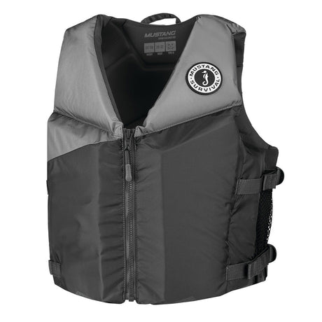Mustang Young Adult REV Foam Vest - Grey/Light Grey/Fluorescent Yellow - Universal - Life Raft Professionals