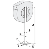 Pole for Mounting Lifebuoy Ring Container with Door - Life Raft Professionals