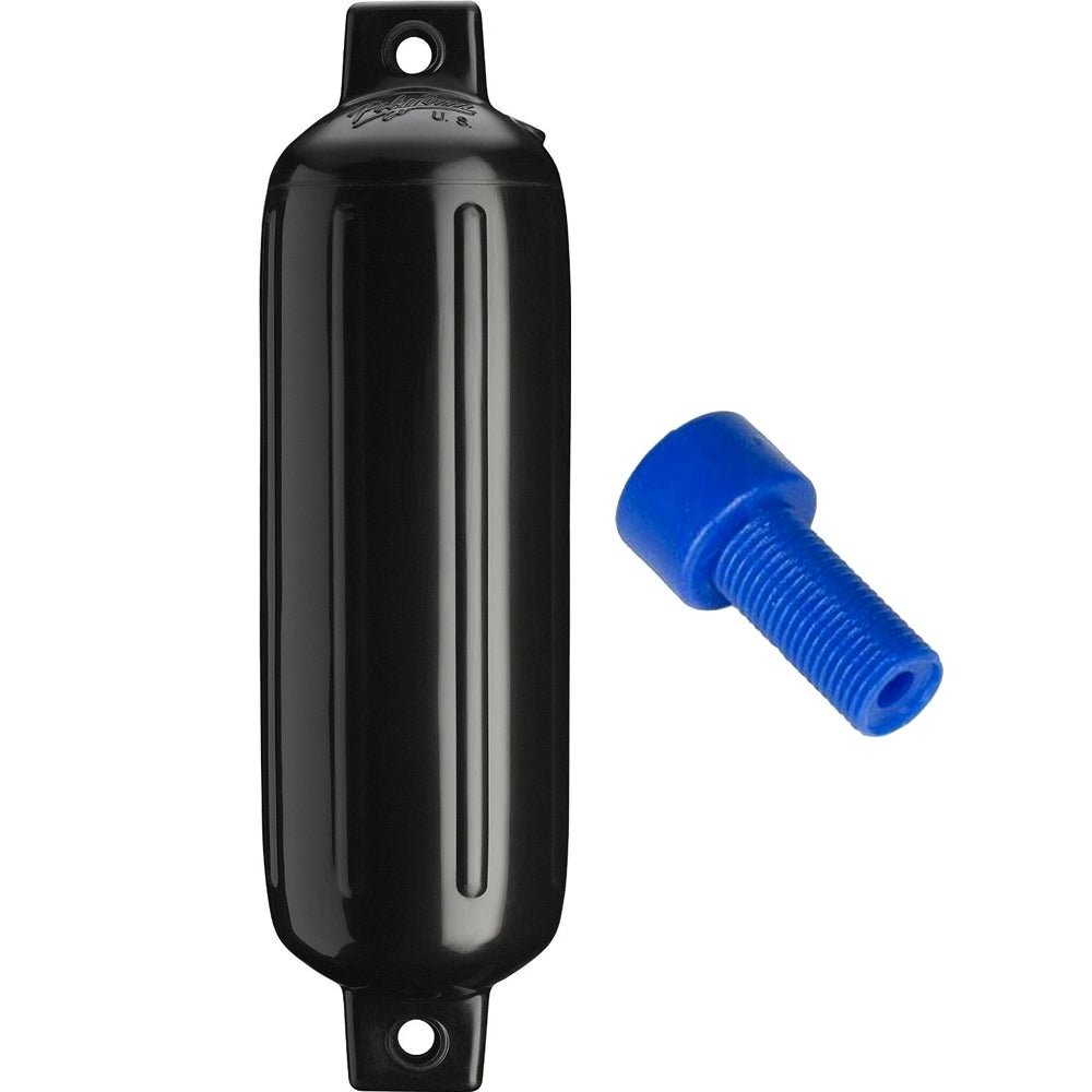 Polyform G - 3 Twin Eye Fender 5.5" x 19" - Black w/Air Adapter - Life Raft Professionals