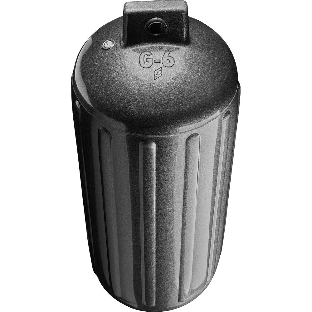 Polyform G - 6 Twin Eye Fender 11" x 30" - Metallic Graphite - Life Raft Professionals
