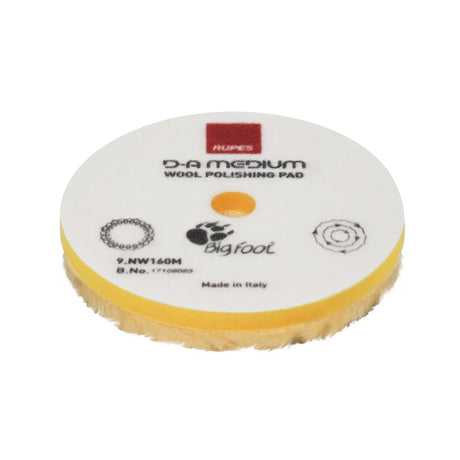 RUPES D - A Medium Wool Polishing Pad 160mm - Yellow - Life Raft Professionals