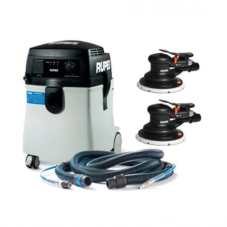 RUPES S245 Portable Vacuum Long Hose Kit w/(2) RH356A Skorpio Sander - Life Raft Professionals