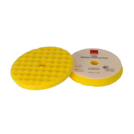RUPES Velcro Waffle Fine Polishing Pad f/Rotary Polishers 180mm - Yellow - Life Raft Professionals