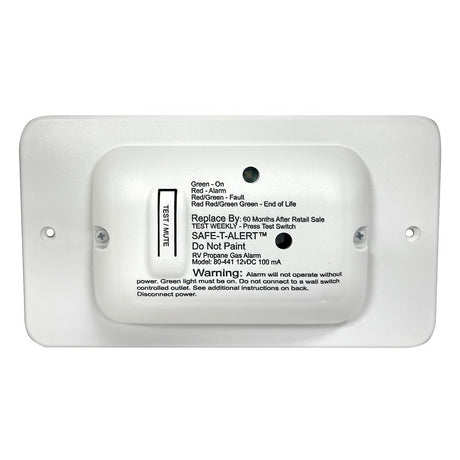 Safe - T - Alert 80 Series White Propane Gas Alarm - 12V - Life Raft Professionals