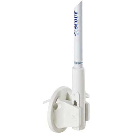 Scout 5' White VHF Antenna 3dB Lift Lay Mount w/5M RG - 58 - Life Raft Professionals