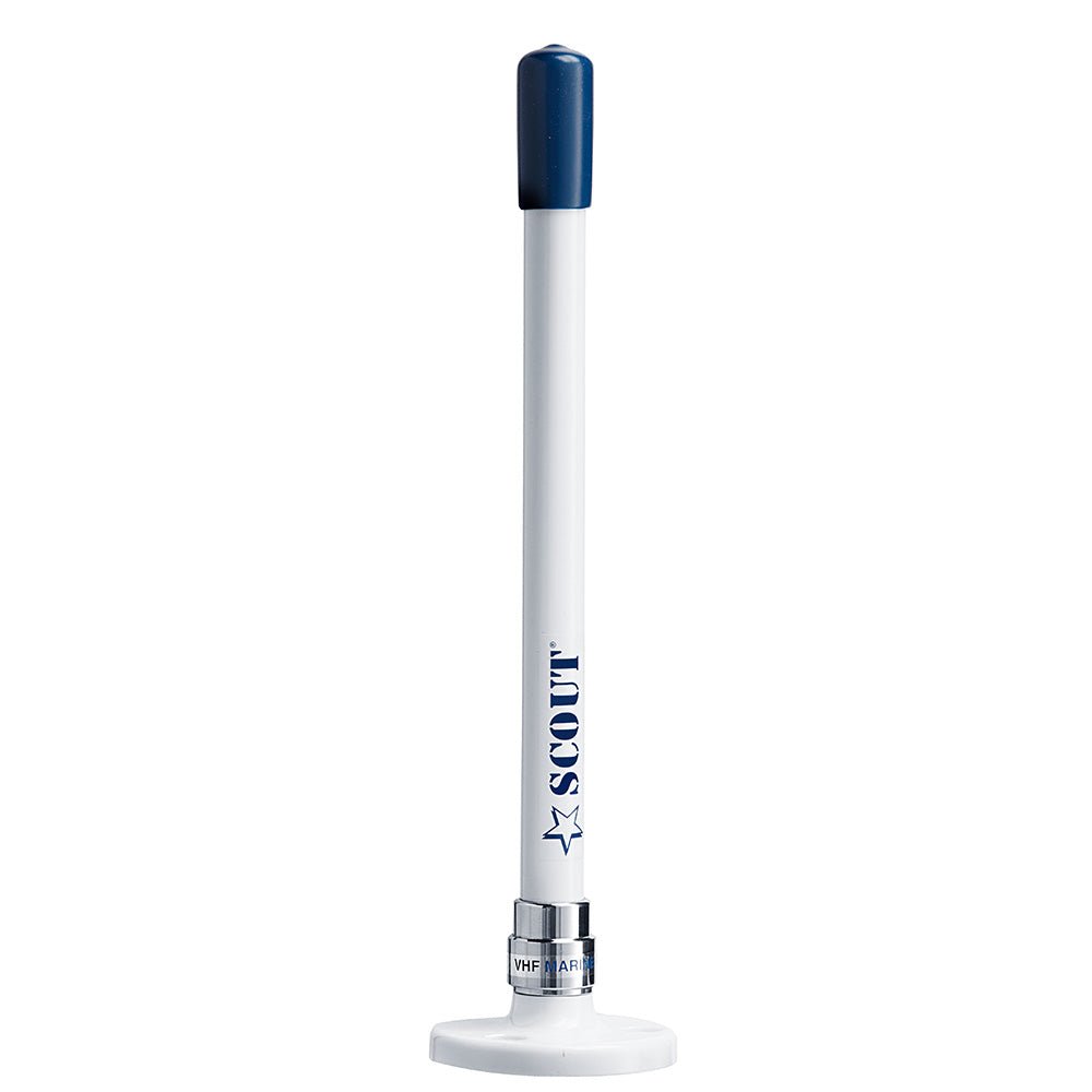 Scout 9" Stubby White VHF Antenna w/Quick Mount Includes 5M RG - 58, Mount Integrated Connector KS - 10 - Life Raft Professionals
