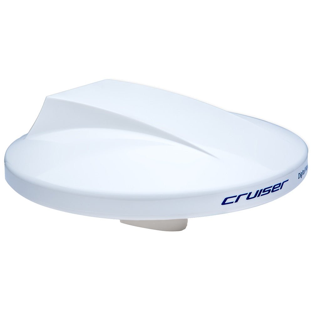 Scout Cruiser 10" White TV Antenna Omnidirectional w/20M, 75 ohms, Cable - Life Raft Professionals