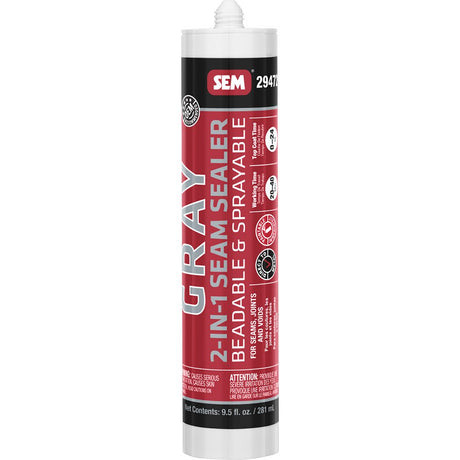 SEM 2 - IN - 1 Seam Sealer - 9.5oz Tube - Grey - Life Raft Professionals