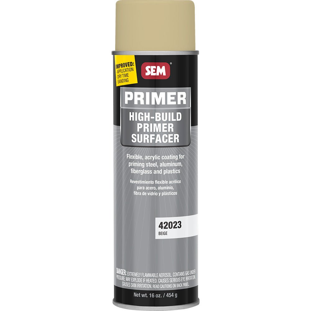 SEM High - Build Primer Surfacer - 20oz Aerosol Can - Beige - Life Raft Professionals
