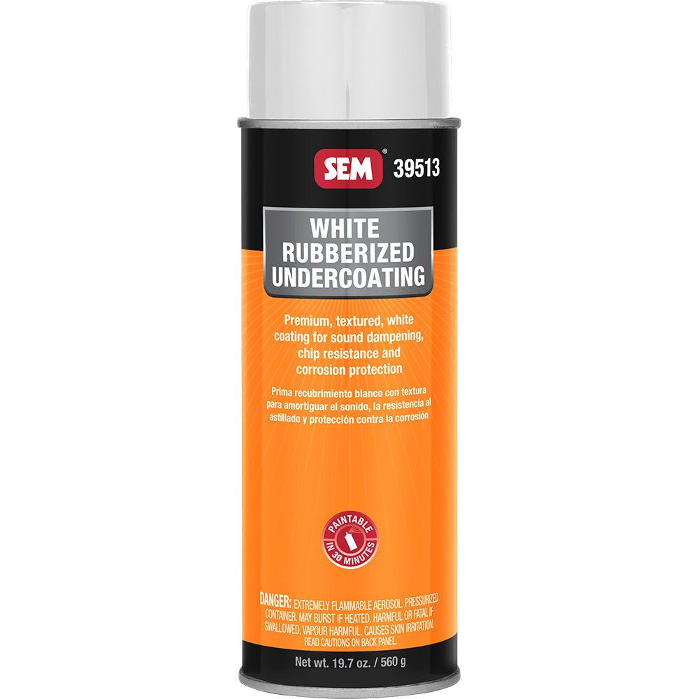 SEM Rubberized Undercoating - 24oz Aerosol Can - White - Life Raft Professionals