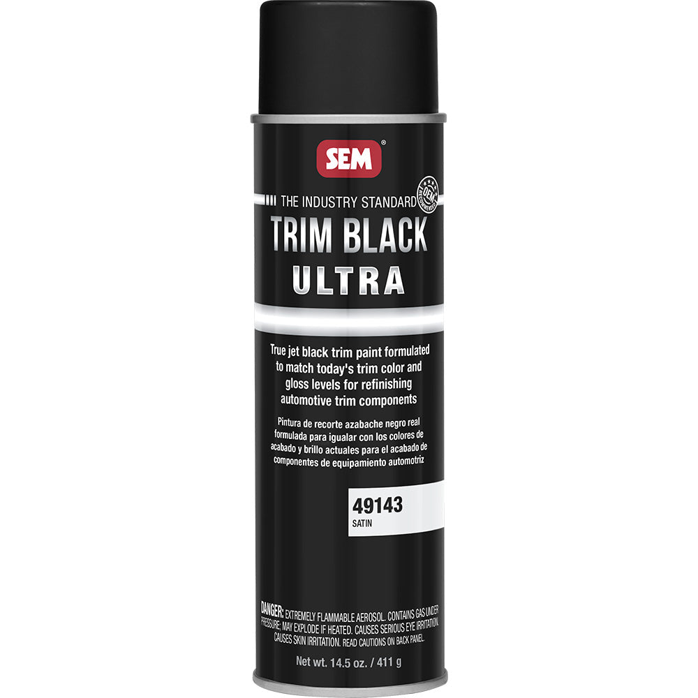 SEM Trim Black Ultra - 20oz Aerosol Can - Satin Finish - Life Raft Professionals