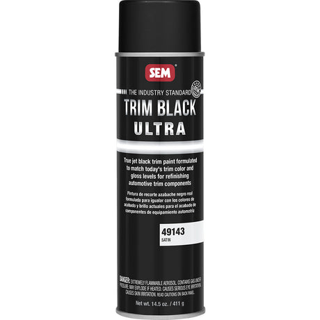SEM Trim Black Ultra - 20oz Aerosol Can - Satin Finish - Life Raft Professionals