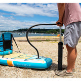 Solstice Watersports 10'6" Rambler Inflatable Stand - Up Paddleboard/Kayak 2 - In - 1 Kit w/Seat Convertible Paddle - Orange - Life Raft Professionals