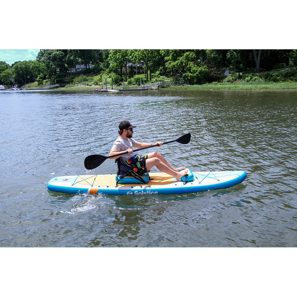 Solstice Watersports 10'6" Rambler Inflatable Stand - Up Paddleboard/Kayak 2 - In - 1 Kit w/Seat Convertible Paddle - Orange - Life Raft Professionals