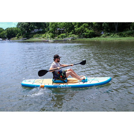 Solstice Watersports 10'6" Rambler Inflatable Stand - Up Paddleboard/Kayak 2 - In - 1 Kit w/Seat Convertible Paddle - Orange - Life Raft Professionals