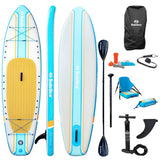 Solstice Watersports 10'6" Rambler Inflatable Stand - Up Paddleboard/Kayak 2 - In - 1 Kit w/Seat Convertible Paddle - Orange - Life Raft Professionals