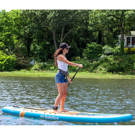 Solstice Watersports 10'6" Rambler Inflatable Stand - Up Paddleboard/Kayak 2 - In - 1 Kit w/Seat Convertible Paddle - Orange - Life Raft Professionals