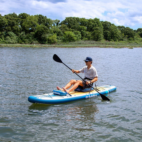 Soltice Watersports 10'6" Rambler Inflatable Stand - Up Paddleboard/Kayak 2 - In - 1 Kit w/Seat Convertible Paddle - Blue - Life Raft Professionals