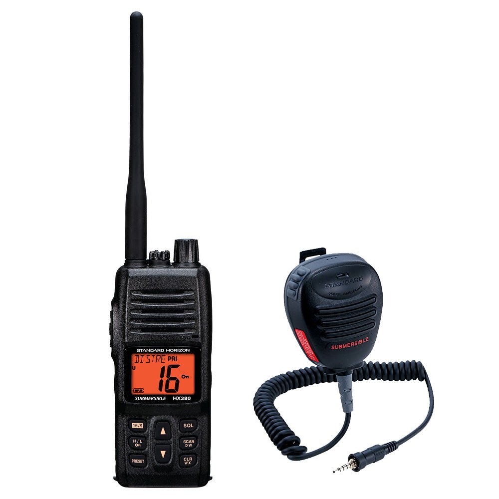 Standard Horizon HX380 Handheld VHF w/FREE CMP460 Speaker Mic - Life Raft Professionals