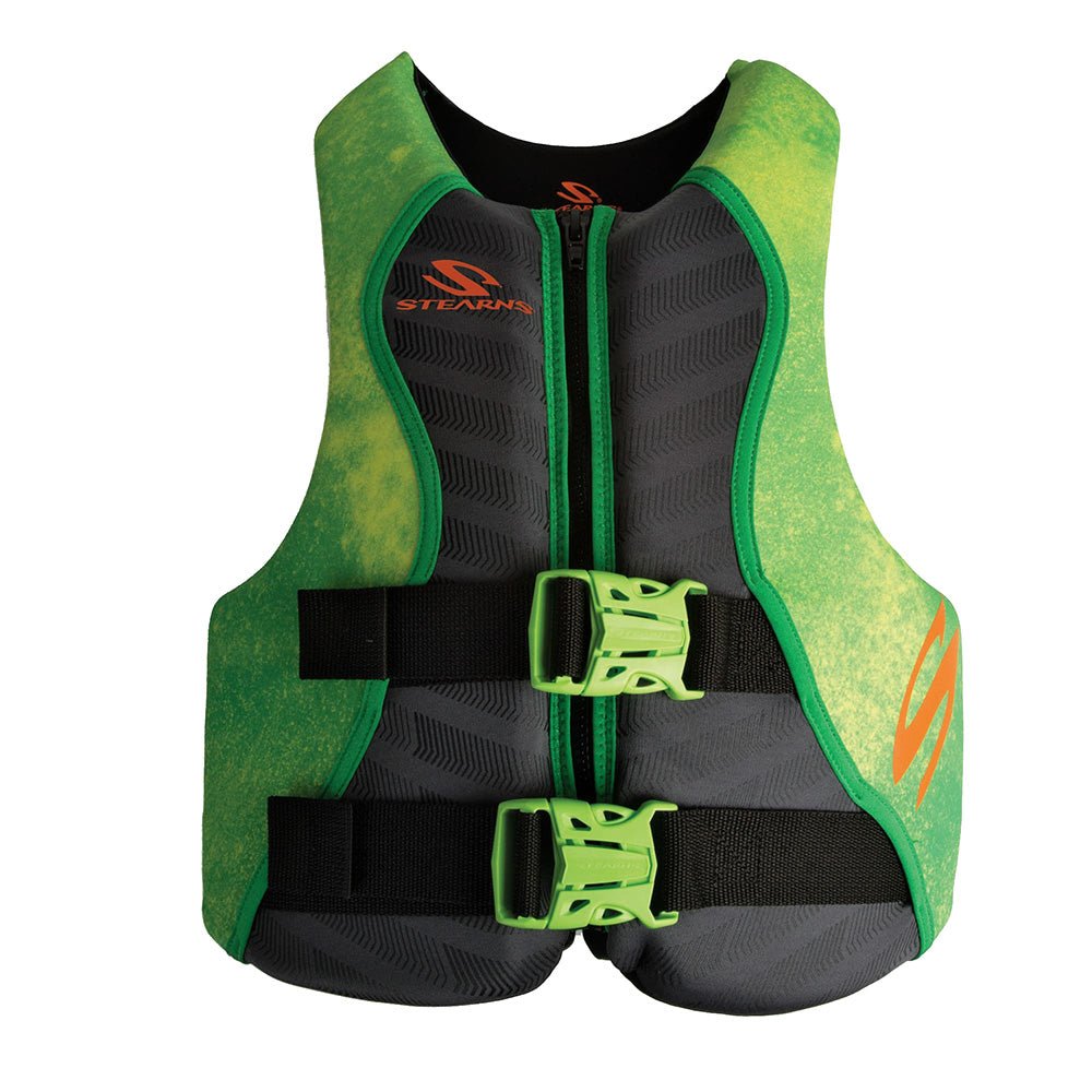 Stearns Youth Hydroprene Life Vest - Type III - Green - 50 - 90lbs - Life Raft Professionals