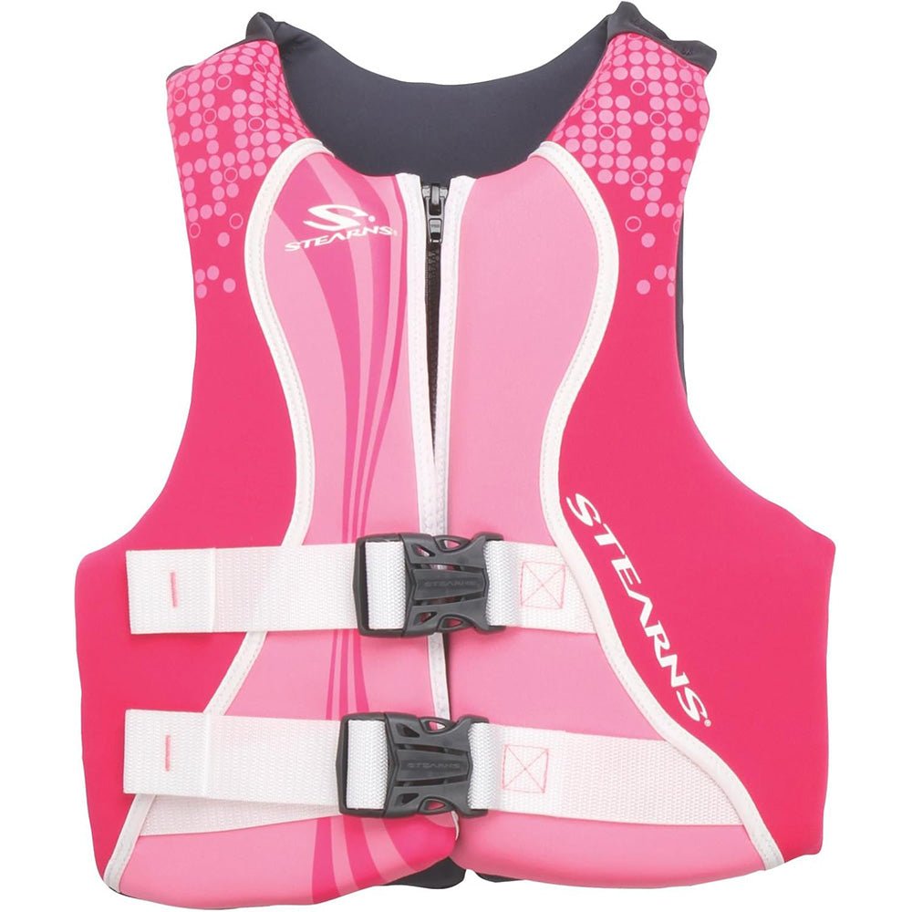 Stearns Youth Hydroprene Life Vest - Type III - Pink/Hot Pink - 50 - 90lbs - Life Raft Professionals