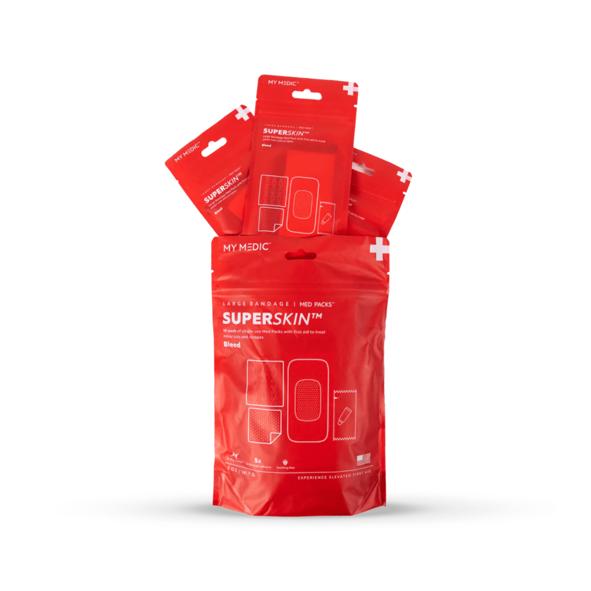 SuperSkin® Large Bandage 10 Pack Med Pack - Life Raft Professionals