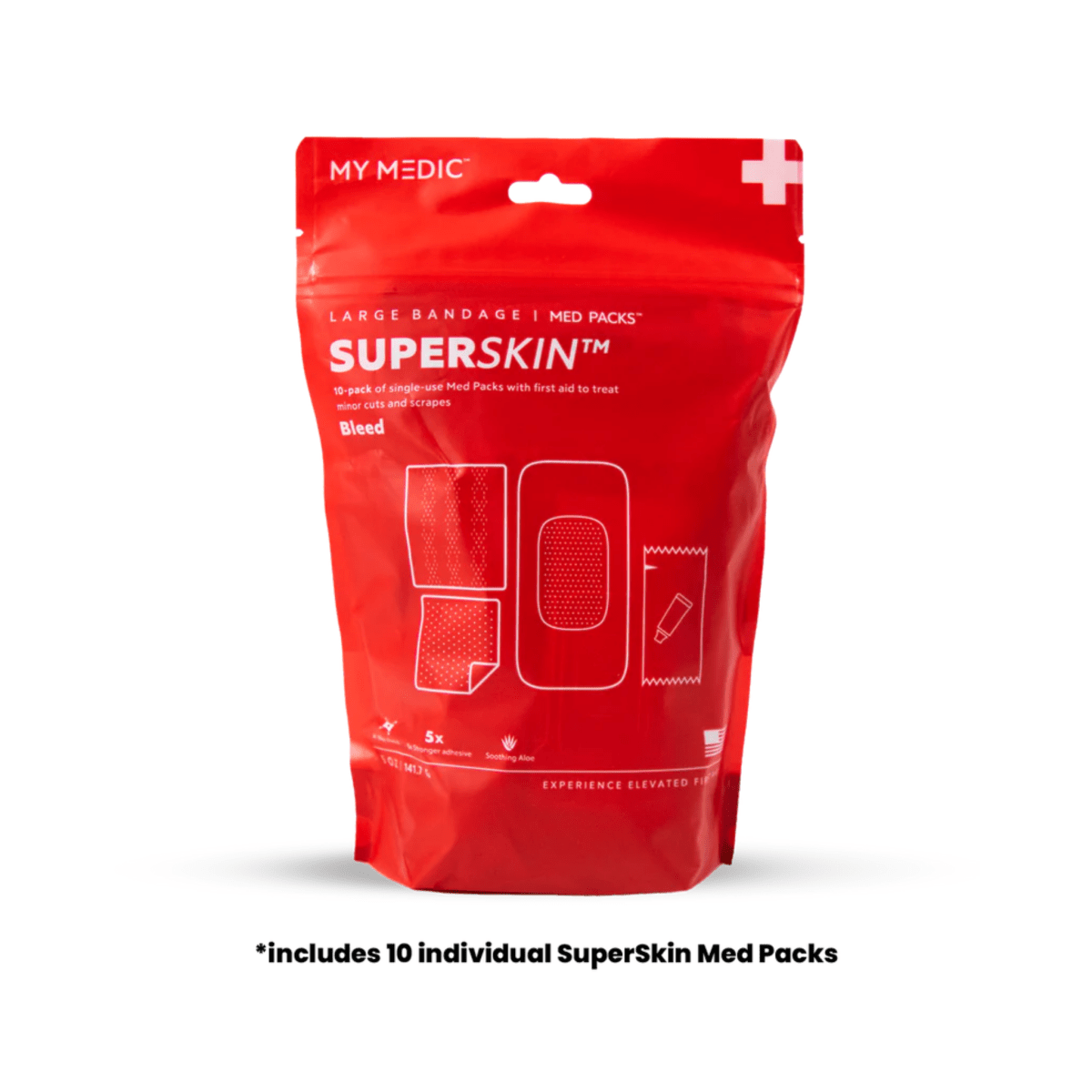SuperSkin® Large Bandage 10 Pack Med Pack - Life Raft Professionals