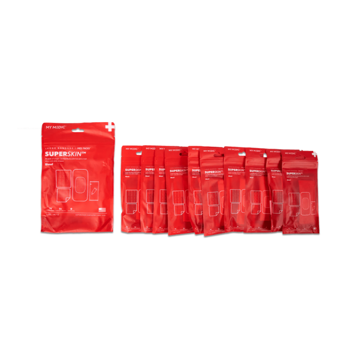 SuperSkin® Large Bandage 10 Pack Med Pack - Life Raft Professionals