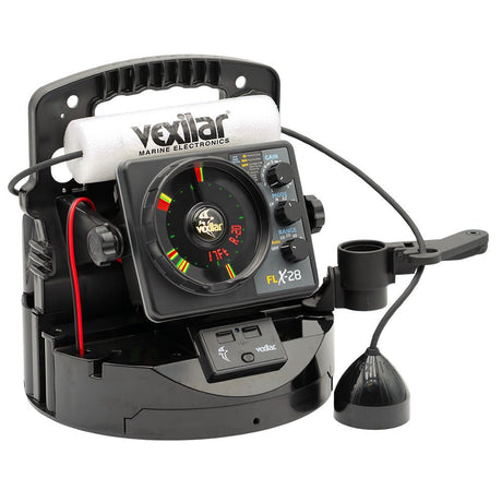 Vexilar FLX - 28 Pro Pack Elite Fishing System w/Pro View Ice - Ducer Vexilar Lithium Battery - Life Raft Professionals