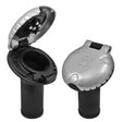 Attwood Deck Fill f/Carbon Canister System - Angled Body Scalloped Chrome Cap - Life Raft Professionals