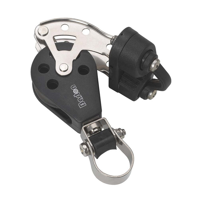 Barton Marine Size 3 Stanchion Lead Block - Single w/Becket Cam Cleat - Life Raft Professionals