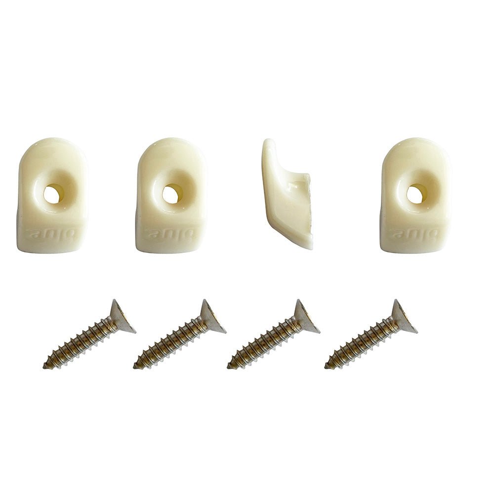 Blue Performance White Hooks Screws - 4 Pieces - Life Raft Professionals