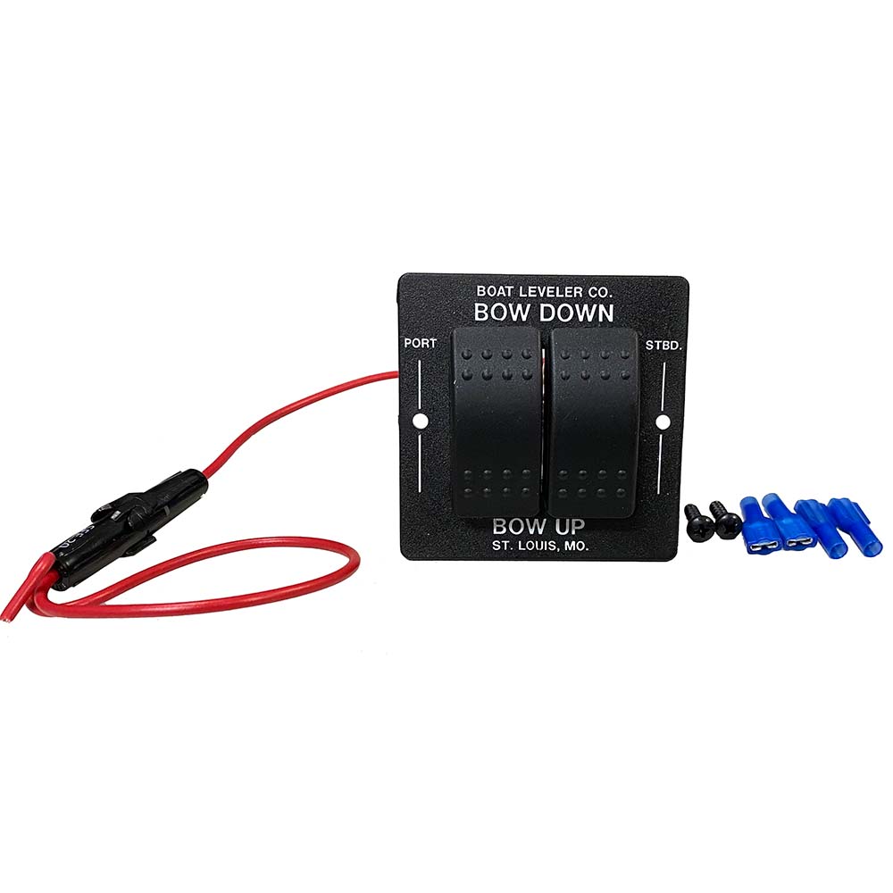 Boat Leveler Waterproof Trim Tab Switch - Black/Black Buttons - Life Raft Professionals