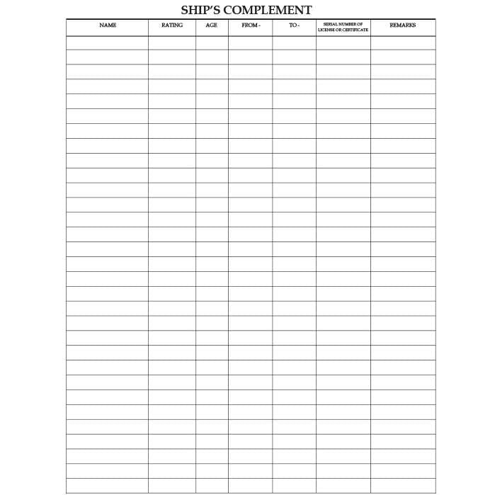 Bridge Log Book (31 day) - Life Raft Professionals