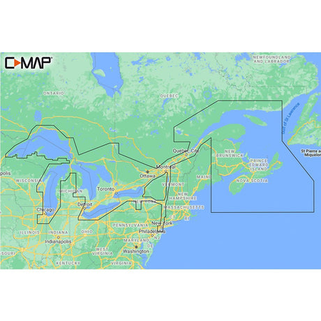 C-MAP M-NA-Y201-MS Great Lakes To Nova Scotia REVEAL Coastal Chart - Life Raft Professionals
