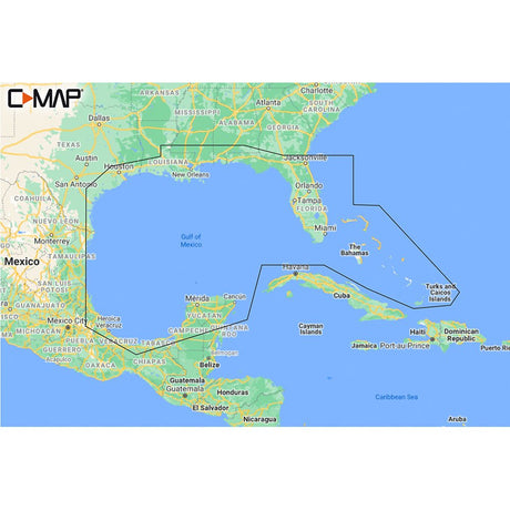 C-MAP M-NA-Y204-MS Gulf of Mexico to Bahamas REVEAL Coastal Chart - Life Raft Professionals