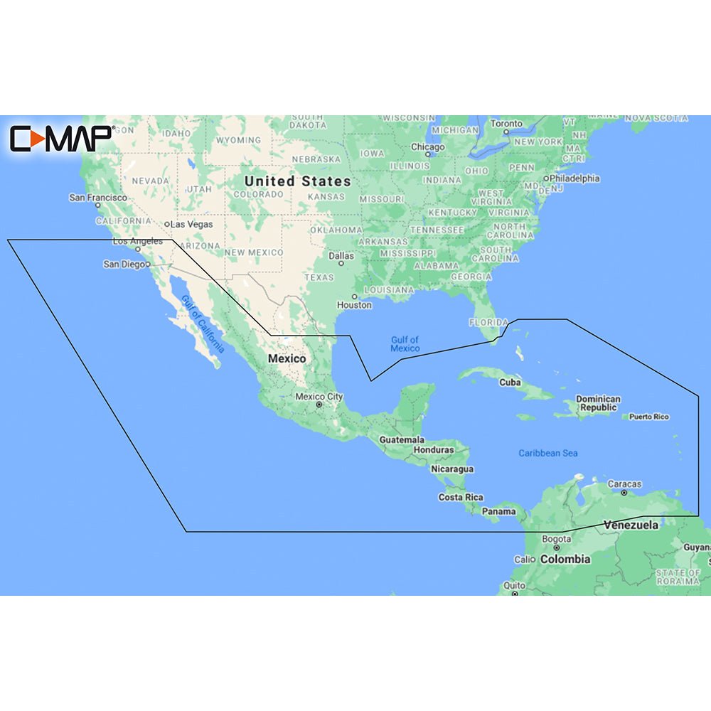 C-MAP M-NA-Y205-MS Central America Caribbean REVEAL Coastal Chart - Life Raft Professionals