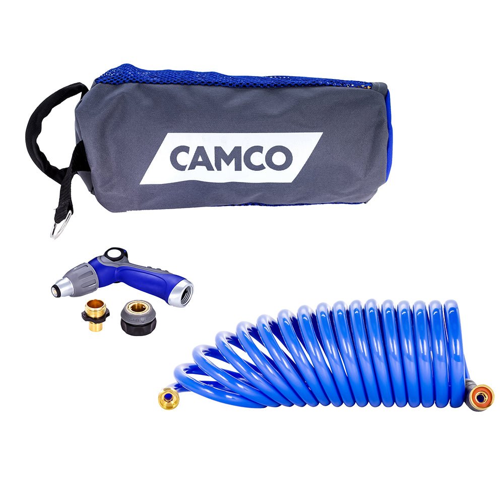 Camco 20 Coiled Hose Spray Nozzle Kit - Life Raft Professionals