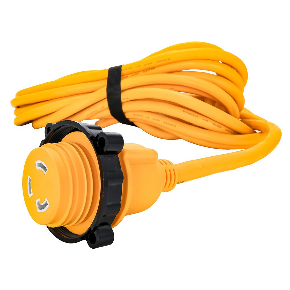 Camco 30 Amp Power Grip Marine Extension Cord - 50 M-Locking/F-Locking Adapter - Life Raft Professionals