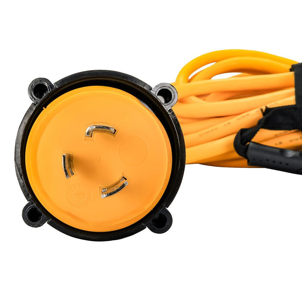 Camco 30 Amp Power Grip Marine Extension Cord - 50 M-Locking/F-Locking Adapter - Life Raft Professionals